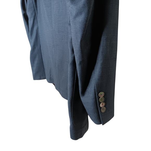 BOSS Men’s 46R Dark Blue Virgin Wool Blazer Sport Coat Croatia 3-Button 100% Woo - Picture 12 of 16